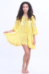 Yellow Lace Coverup Dress