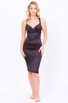 Silky Bodycon Dress in Black