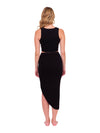 Black Asymmetrical Ruched Skirt