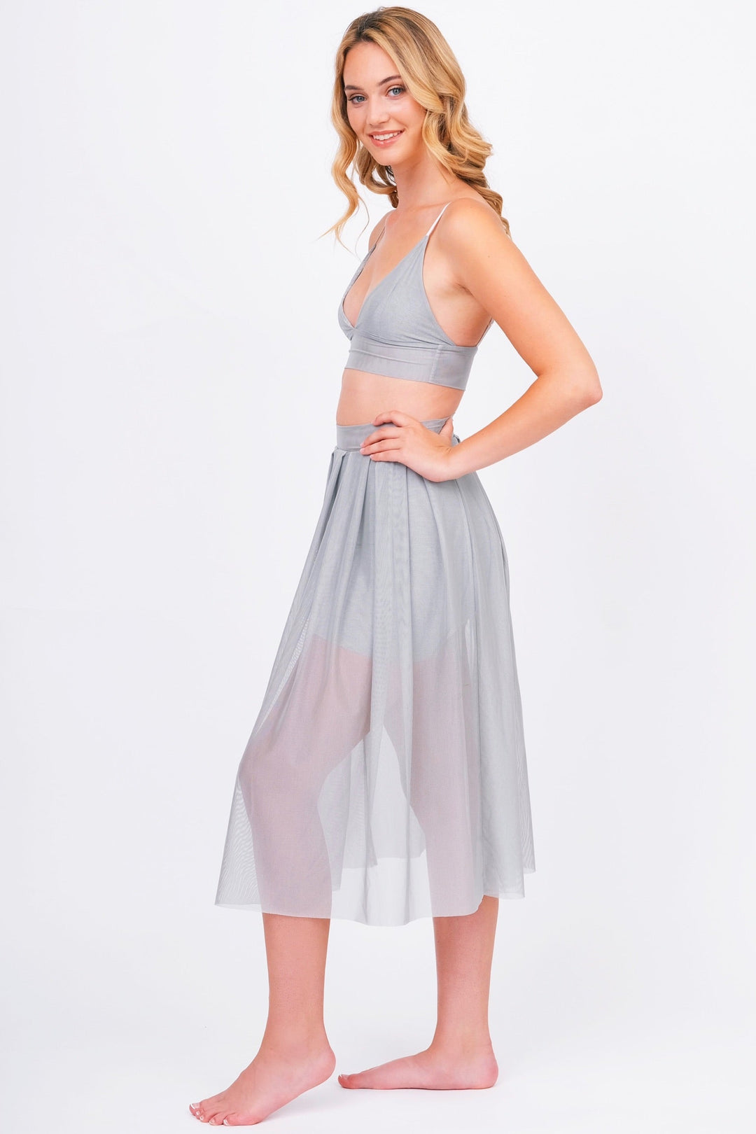 Grey Mesh Bralette