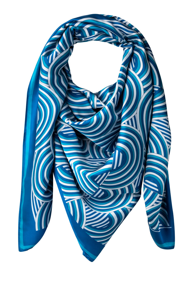 Blue Arches Square Scarf