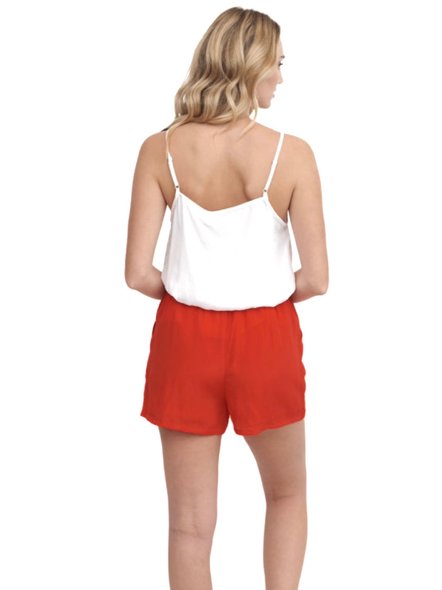 Red Shorts with Pockets