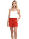 Red Shorts with Pockets