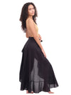 Black Flamenco Wrap Skirt