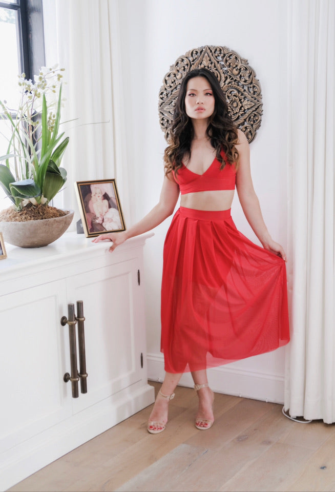 Red Mesh Bralette