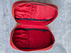 Red Leather Makeup Brush Holder
