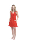 Red Dress Coverup With Pockets