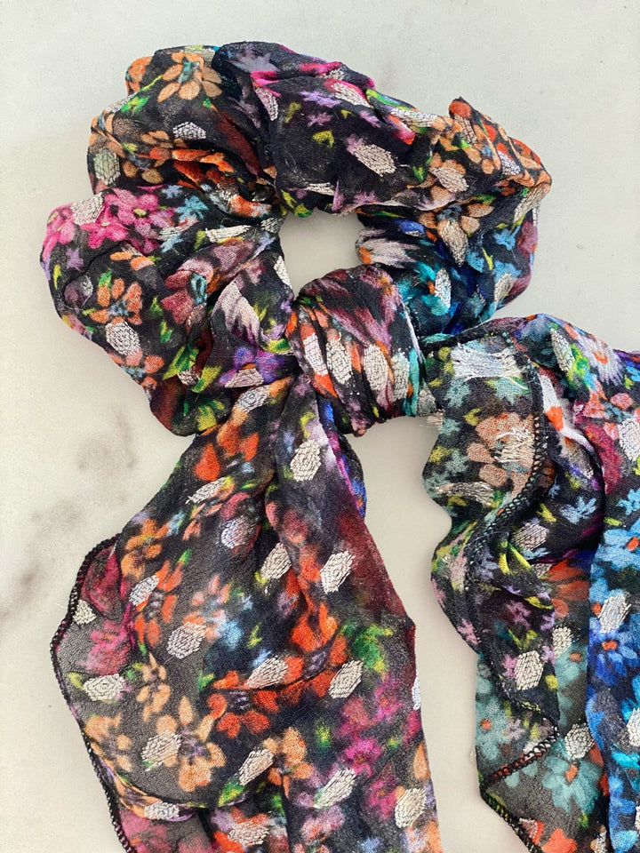 Floral Bow Scrunchie
