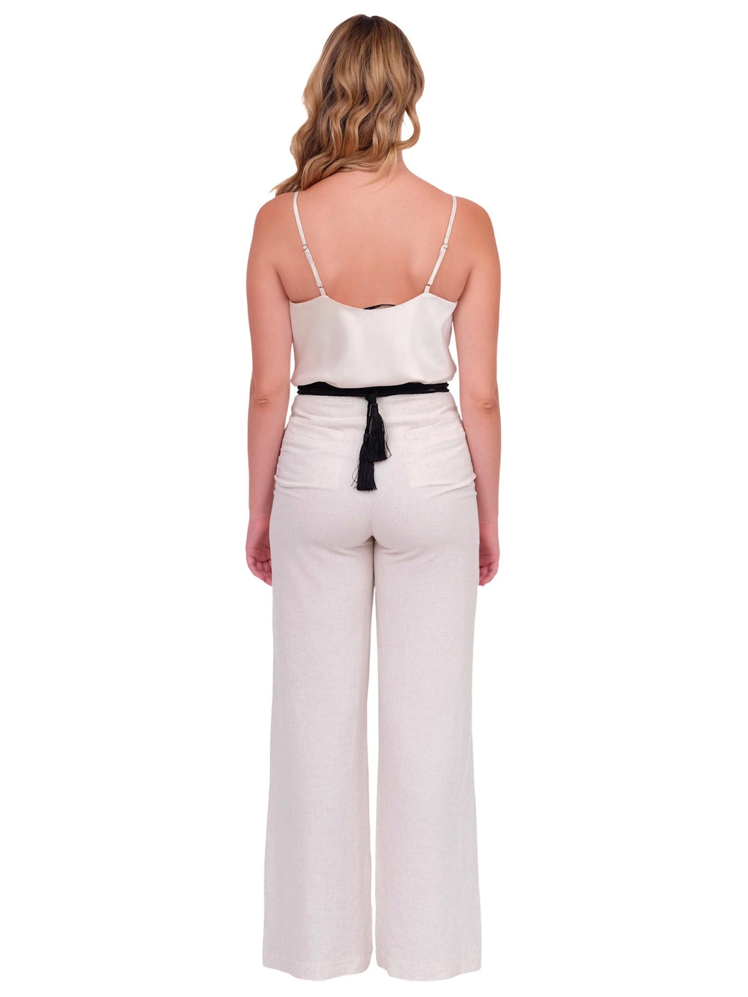 Black Braided Belt with Tassels
