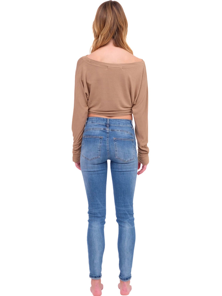 Long Sleeve Top with Front Knot