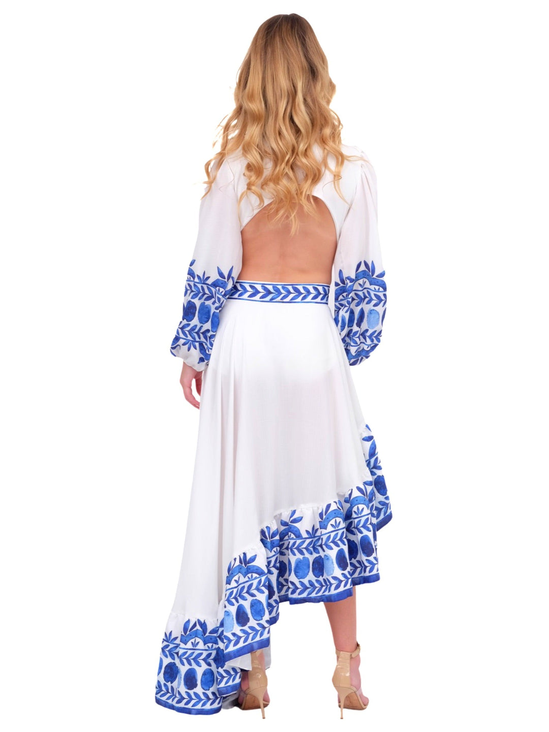 Cobalt and White Twirl Skirt