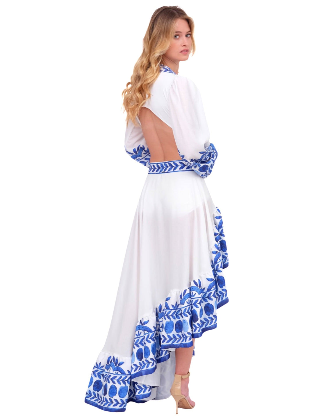 Cobalt and White Twirl Skirt
