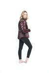 Puffer Jacket with Zip Down Hood Mulberry