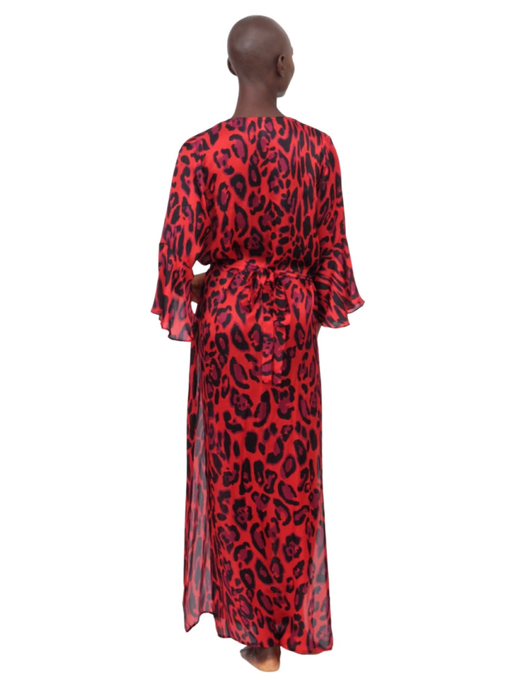 Red Leopard Tunic Coverup