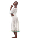 White Myna Crochet Dress