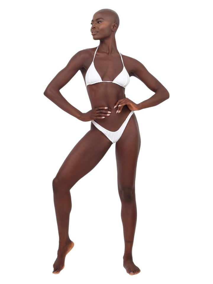 Stevie Reversible Bikini Bottoms - White