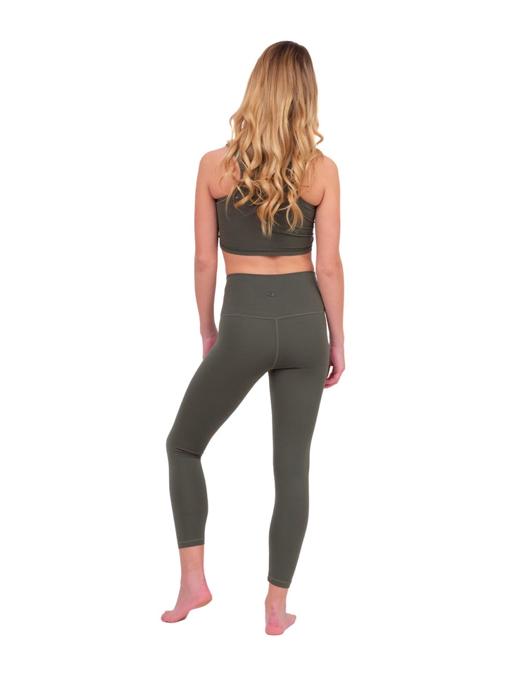 Olive Laser Cut Sports Bra