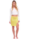 Yellow Sequin Mini Skirt