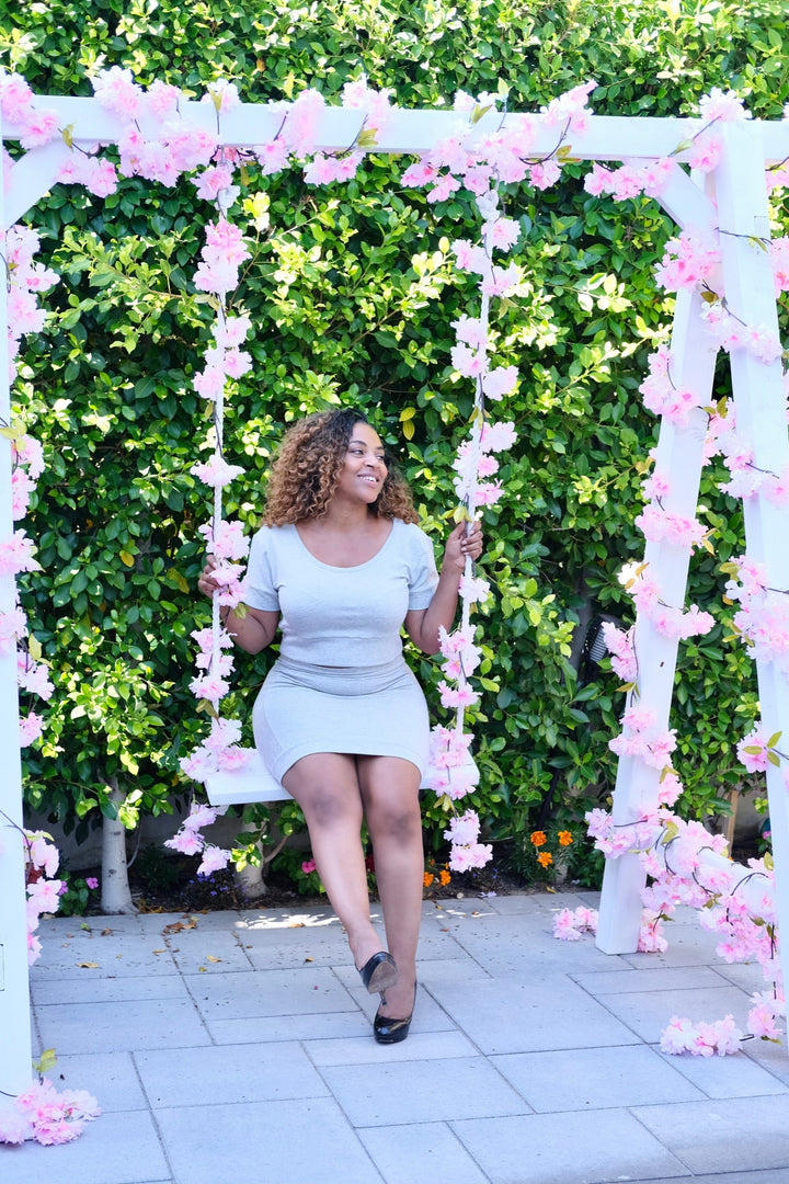 Heather Grey French Terry Crop Top