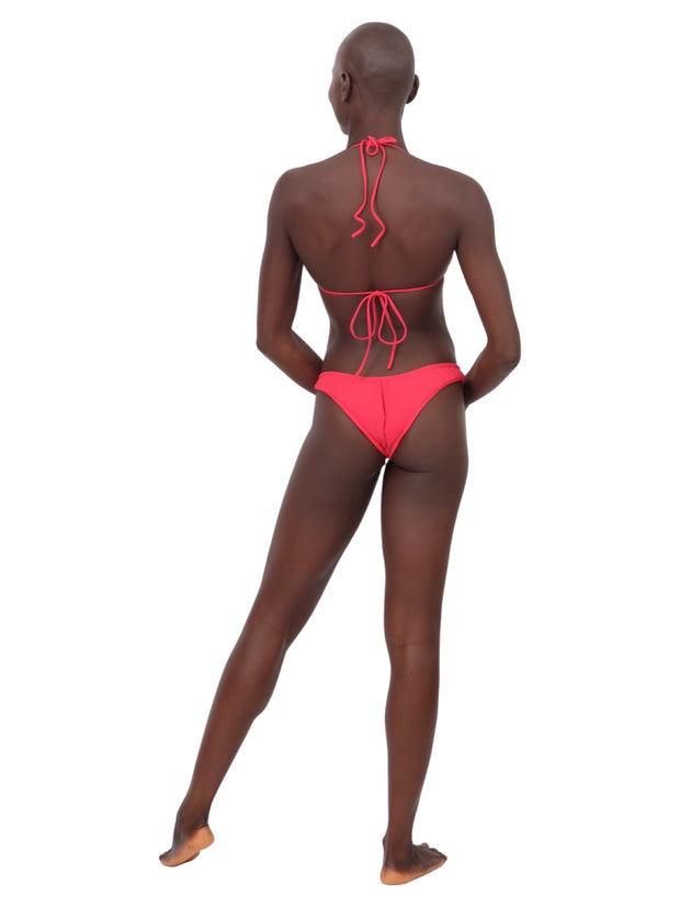 Reversible Ribbed Bikini Bottoms - Red