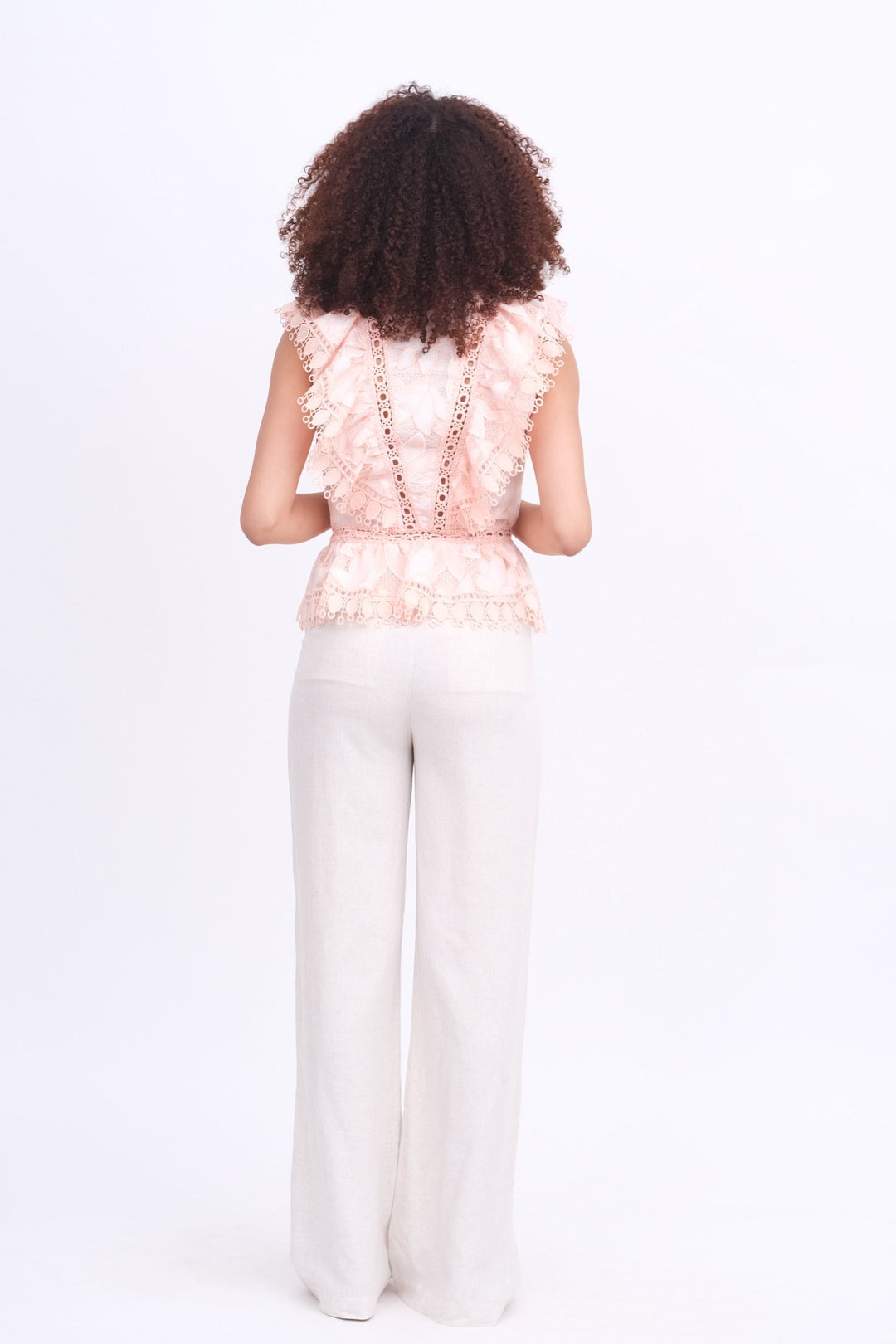 Blush Lace &amp; Eyelet Top