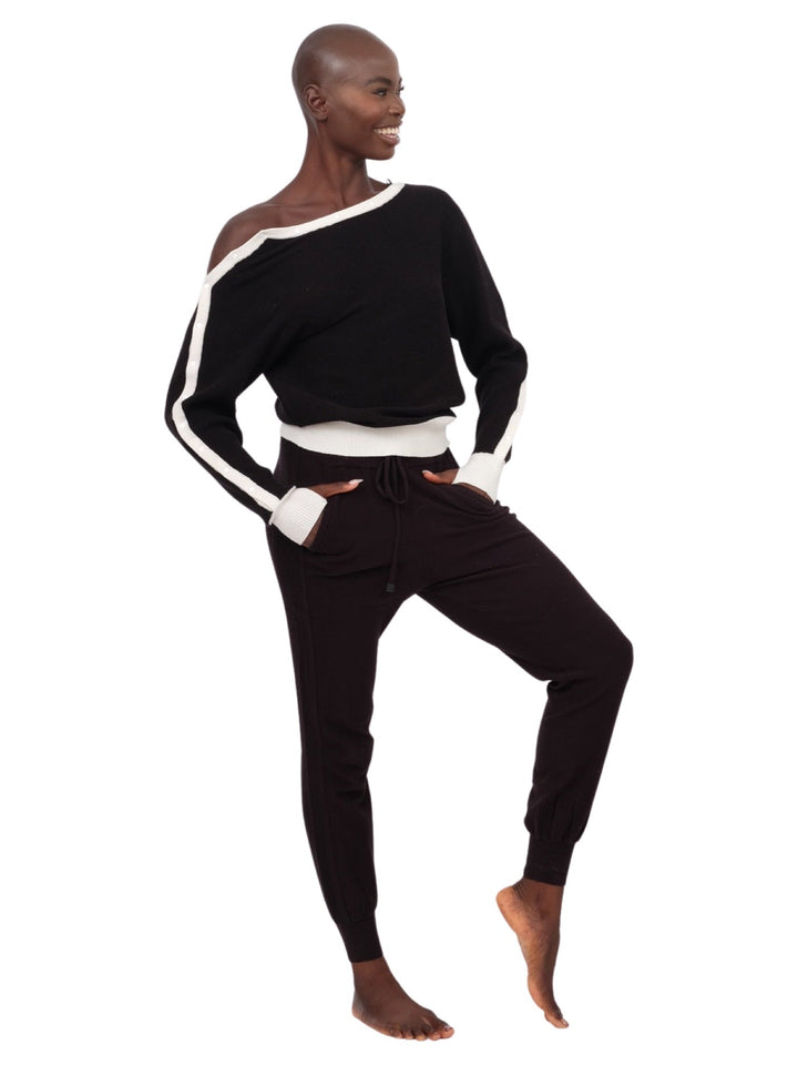 Portola Ribbed Jogger Pants - Black