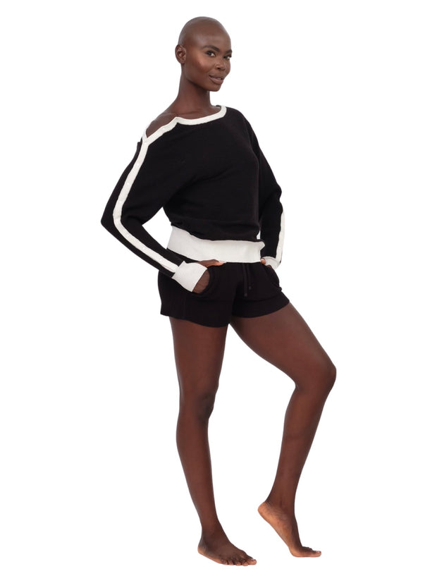 Portola Ribbed Shorts - Black
