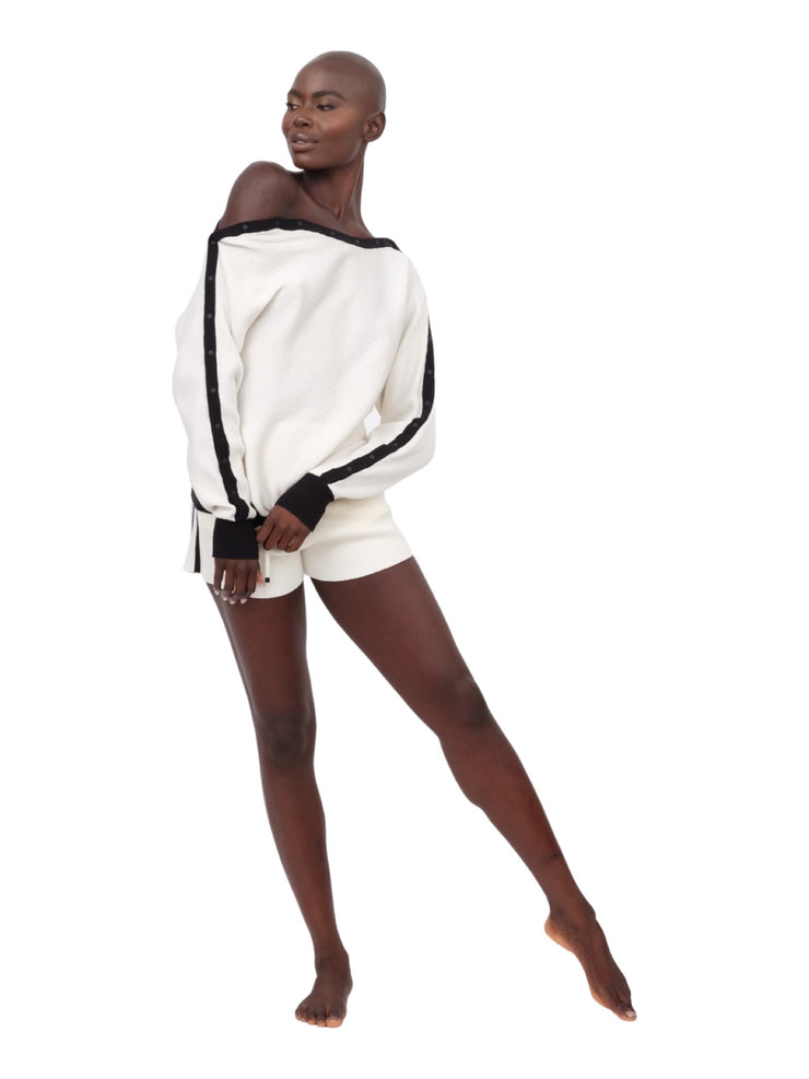 Portola Striped Shorts - Ivory