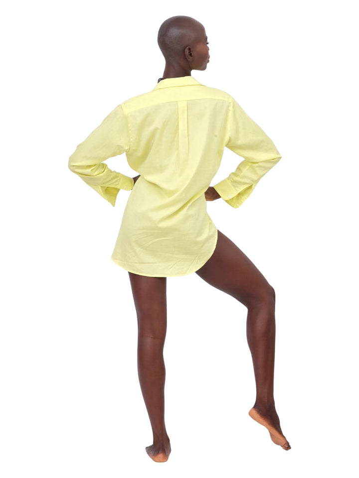 Favorite Button Up Top - Citron
