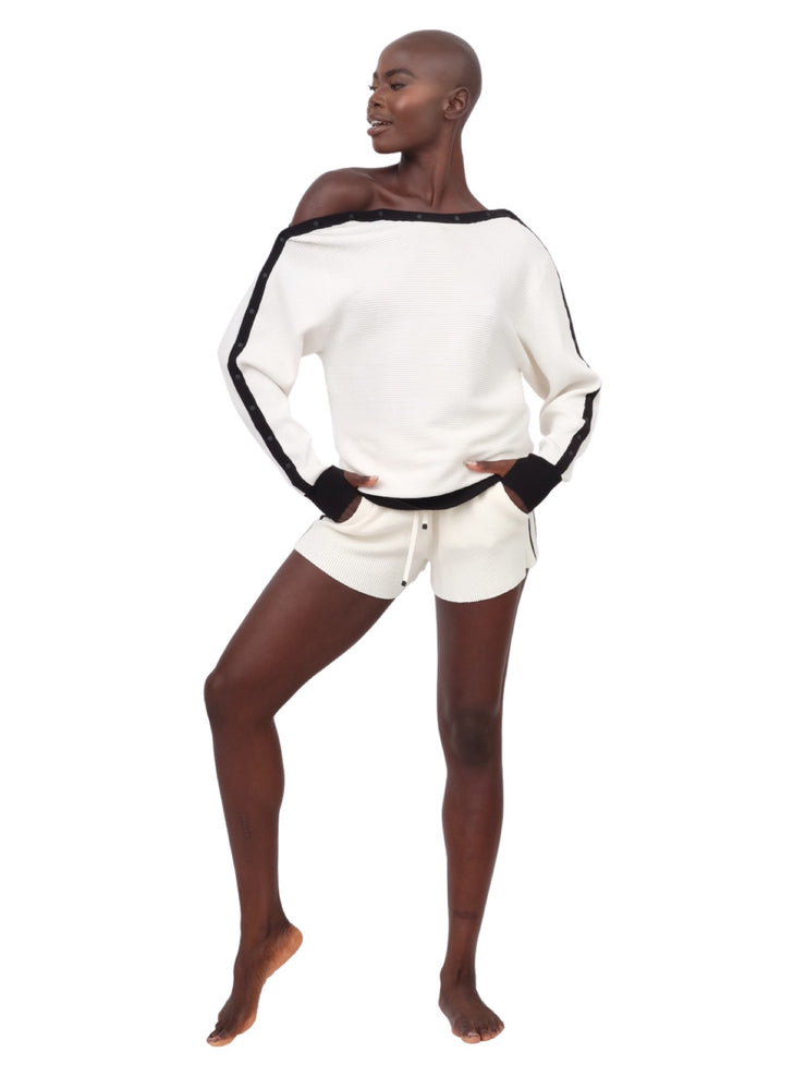 Portola Striped Shorts - Ivory