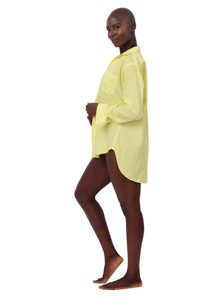 Favorite Button Up Top - Citron