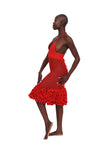 Red Chouchou Ruffle Dress