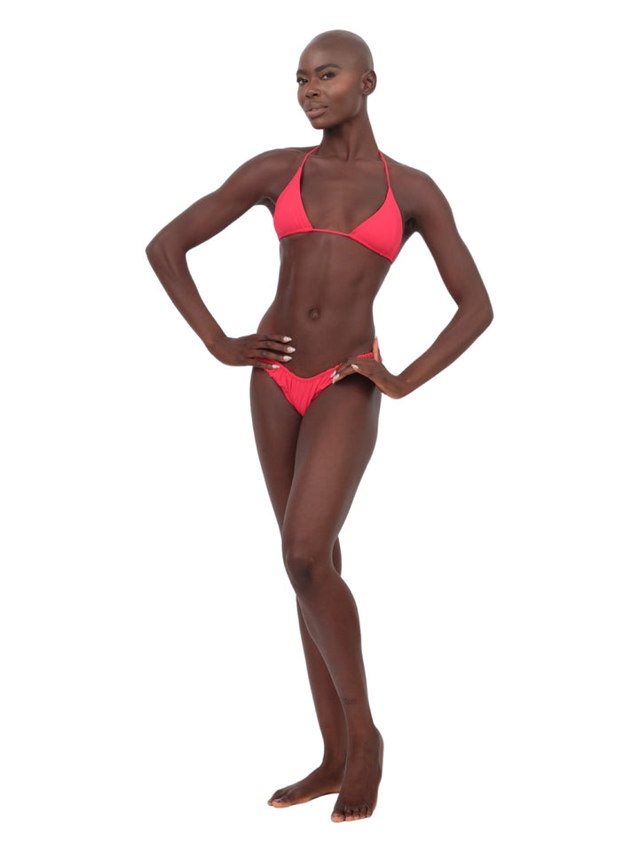 Reversible Ribbed Bikini Bottoms - Red