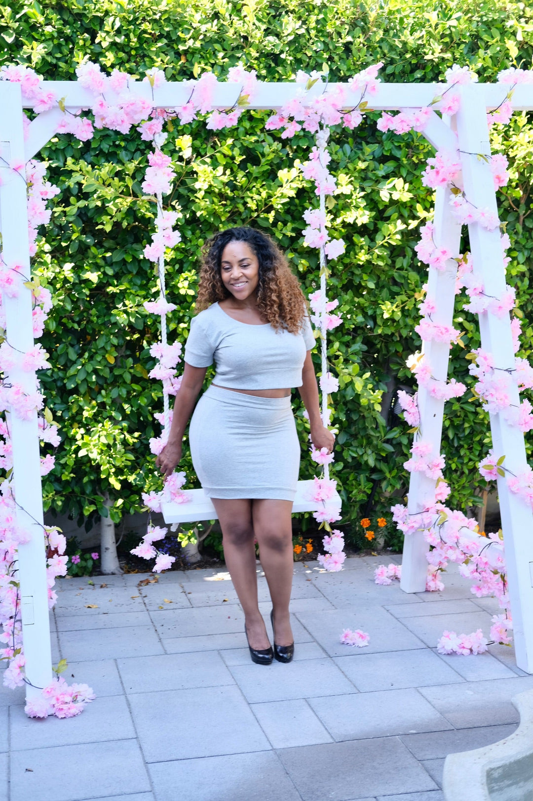 Heather Grey French Terry Crop Top