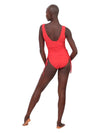 Ruched One Piece Swimsuit - Red