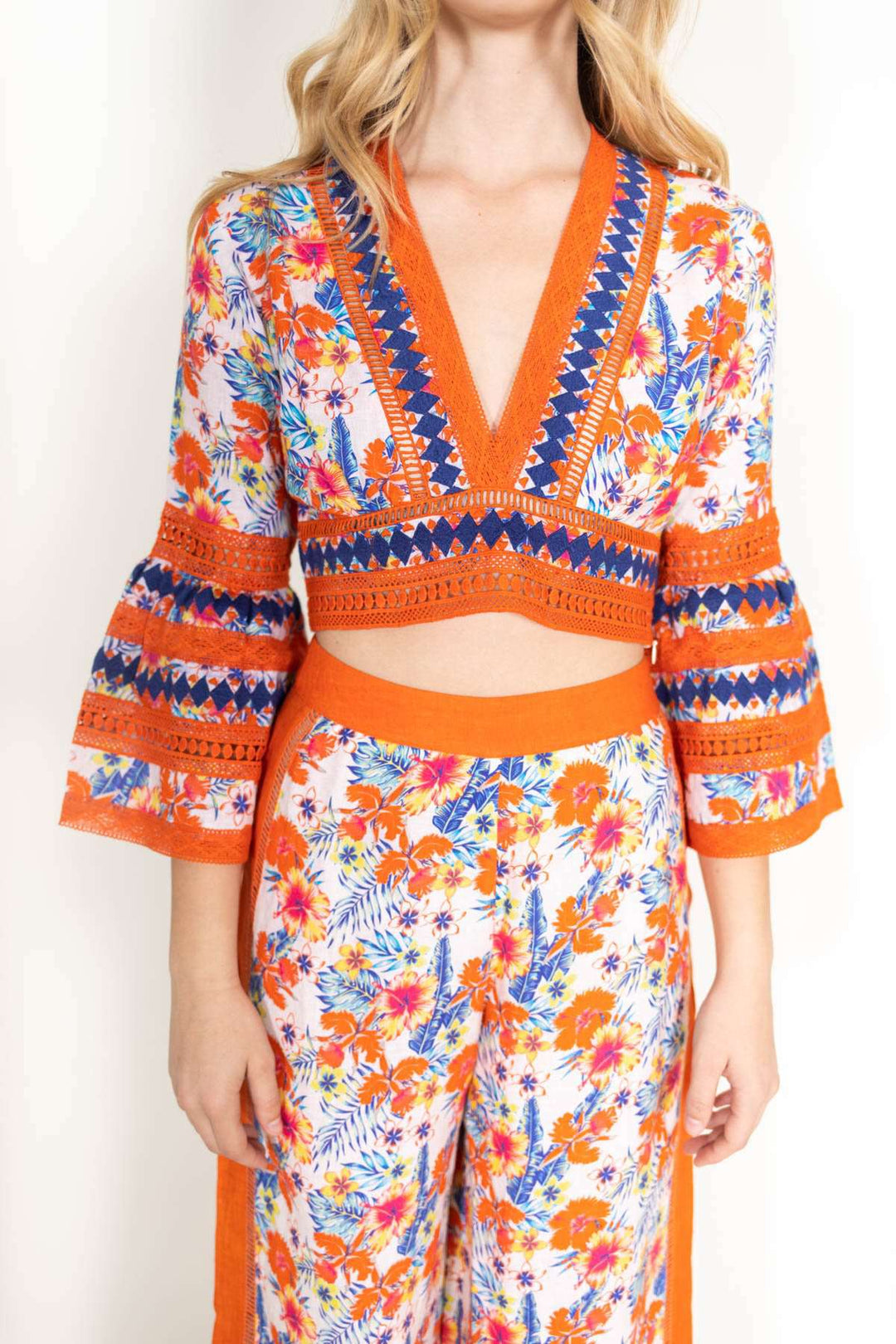 Floral Linen Top