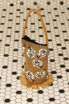 Floral Beaded Purse - Gold