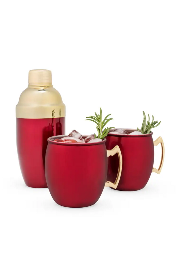 Red Mule Mug &amp; Cocktail Shaker Set