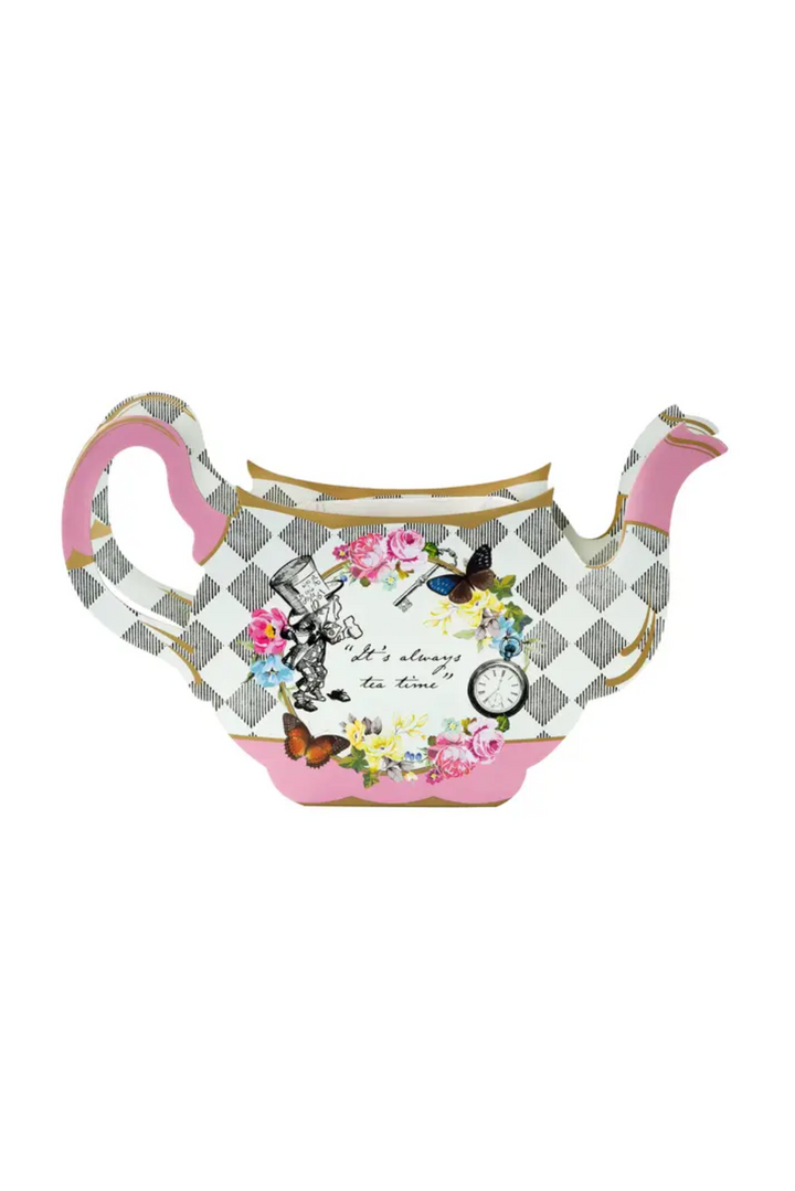 Alice in Wonderland Paper Teapot Flower Vase
