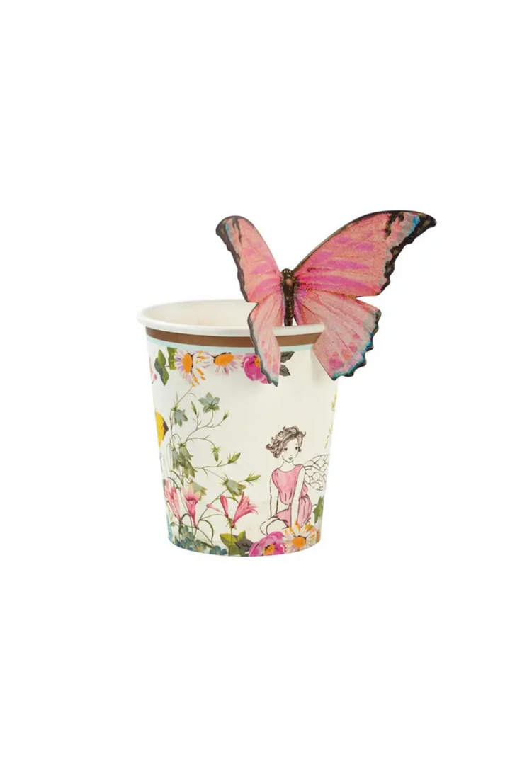 Fairy Cups With Butterfly Trim - 12 Pack