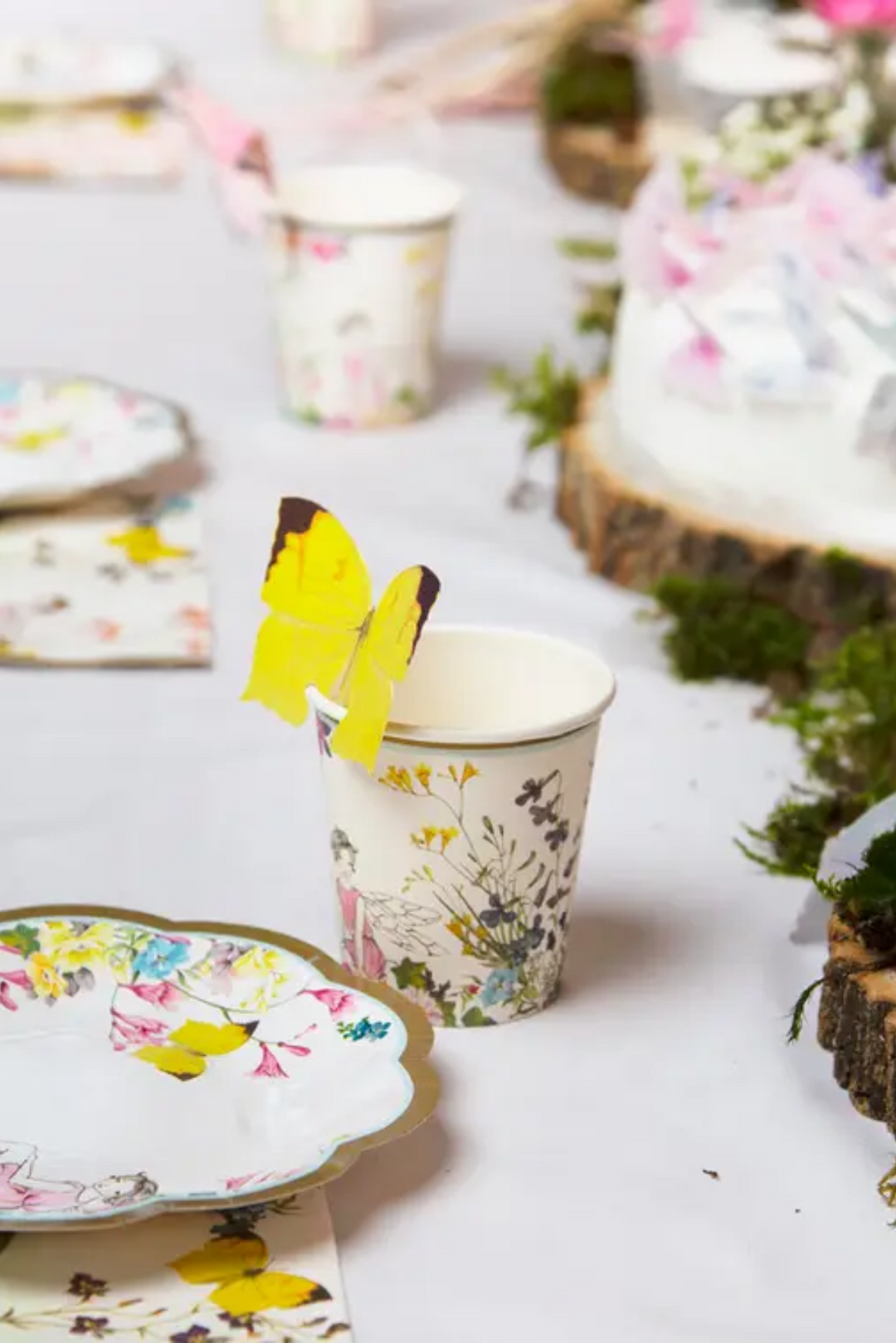 Fairy Cups With Butterfly Trim - 12 Pack
