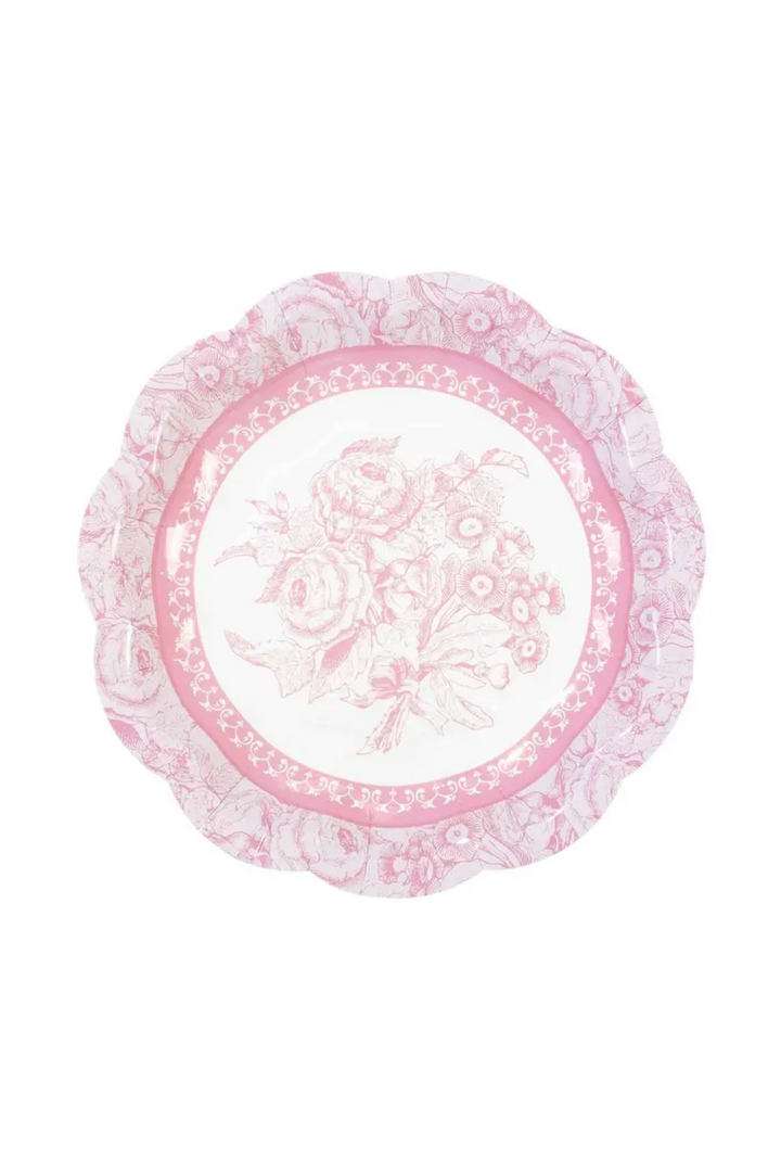 Vintage Floral Paper Plates - 12 Pack