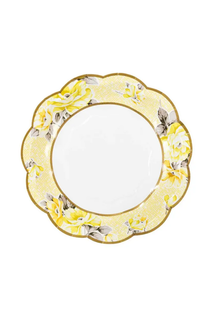 Vintage Floral Paper Plates - 12 Pack