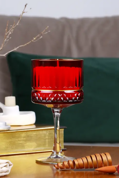Red Pedestal Candle - Jasmine Scent