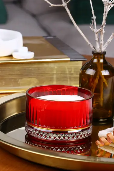 Red Sugar Bowl Candle - Jasmine Scent