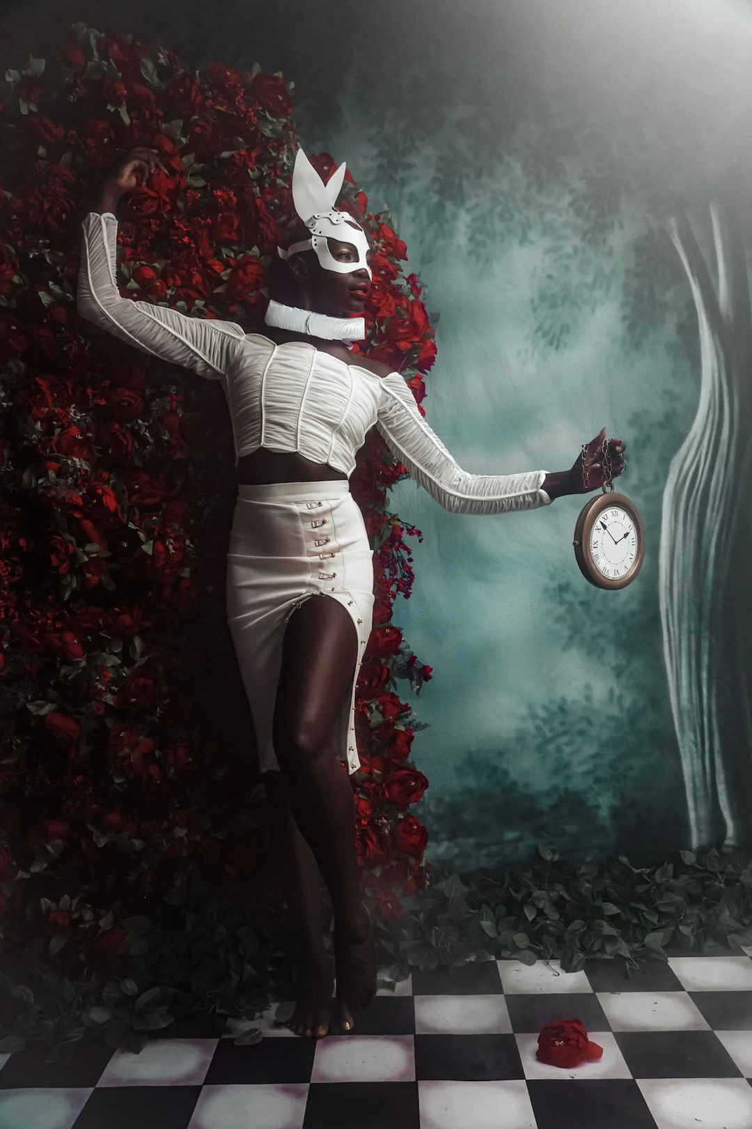 Ruched Scallop Crop Top - Ivory