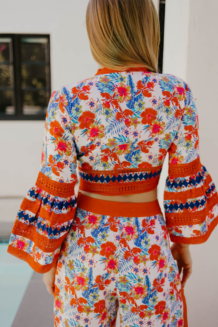 Floral Linen Top