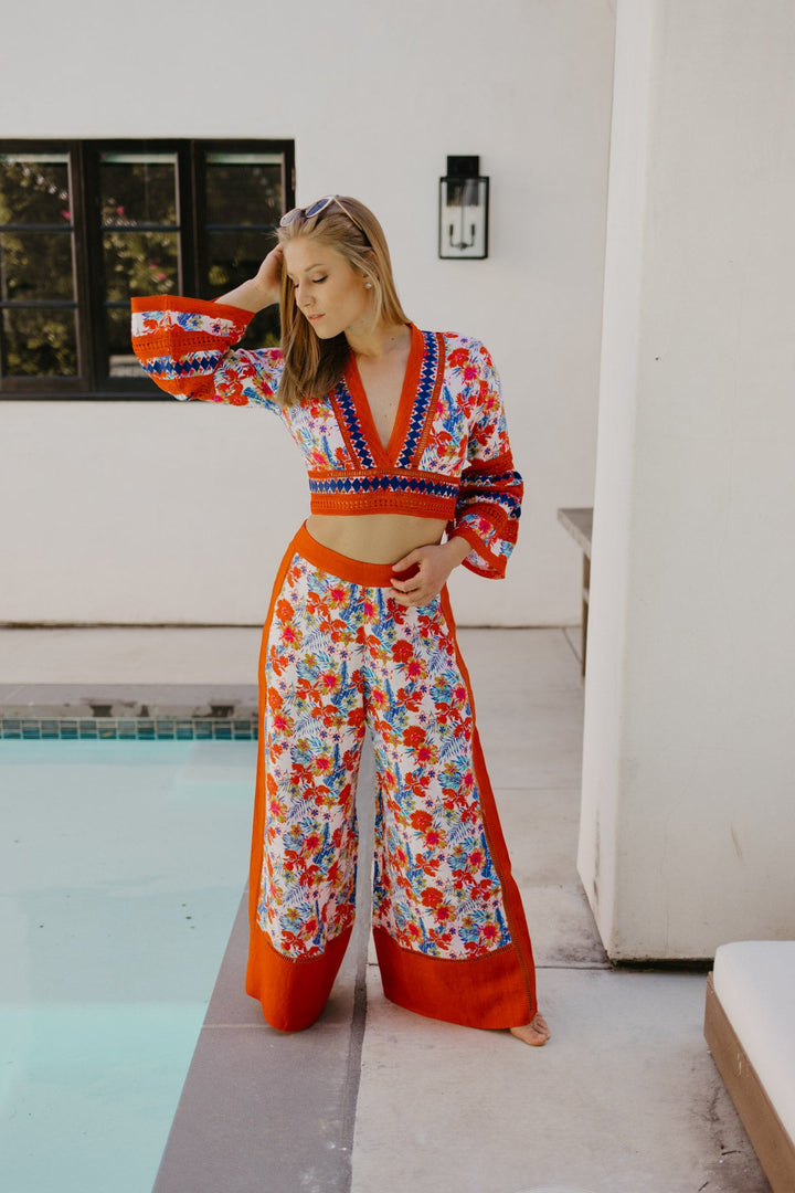 Floral Linen Top