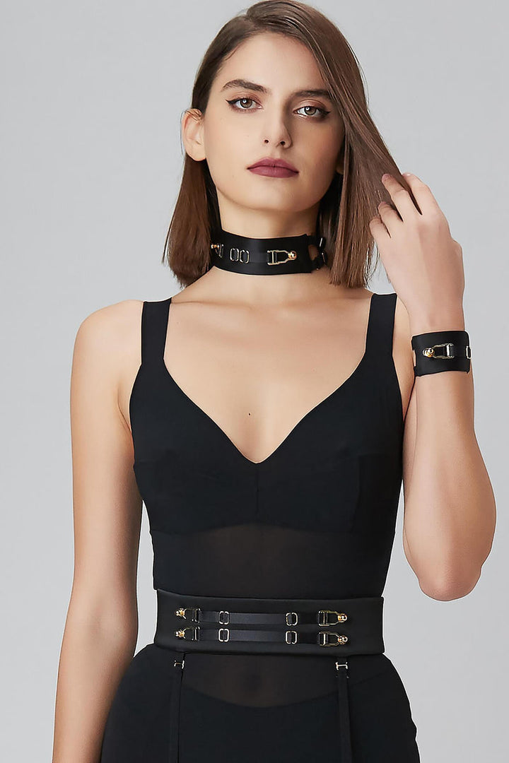 Black Satin Collar