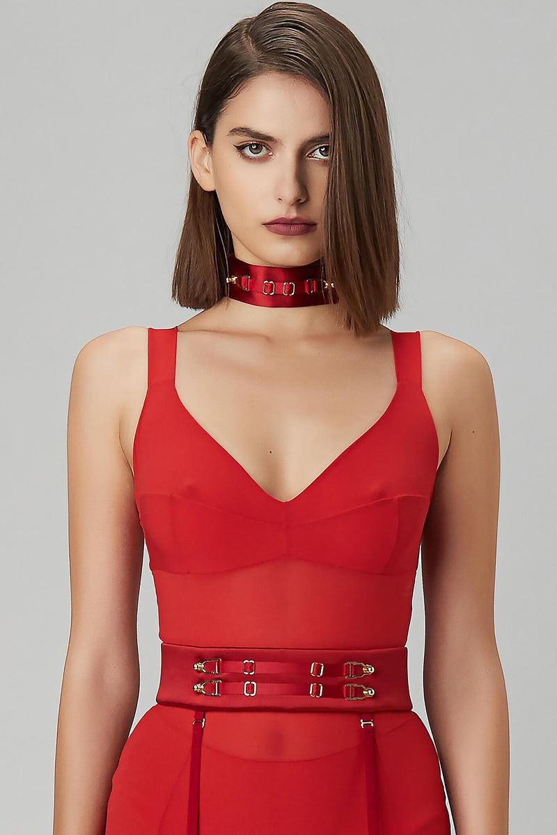 Red Satin Collar